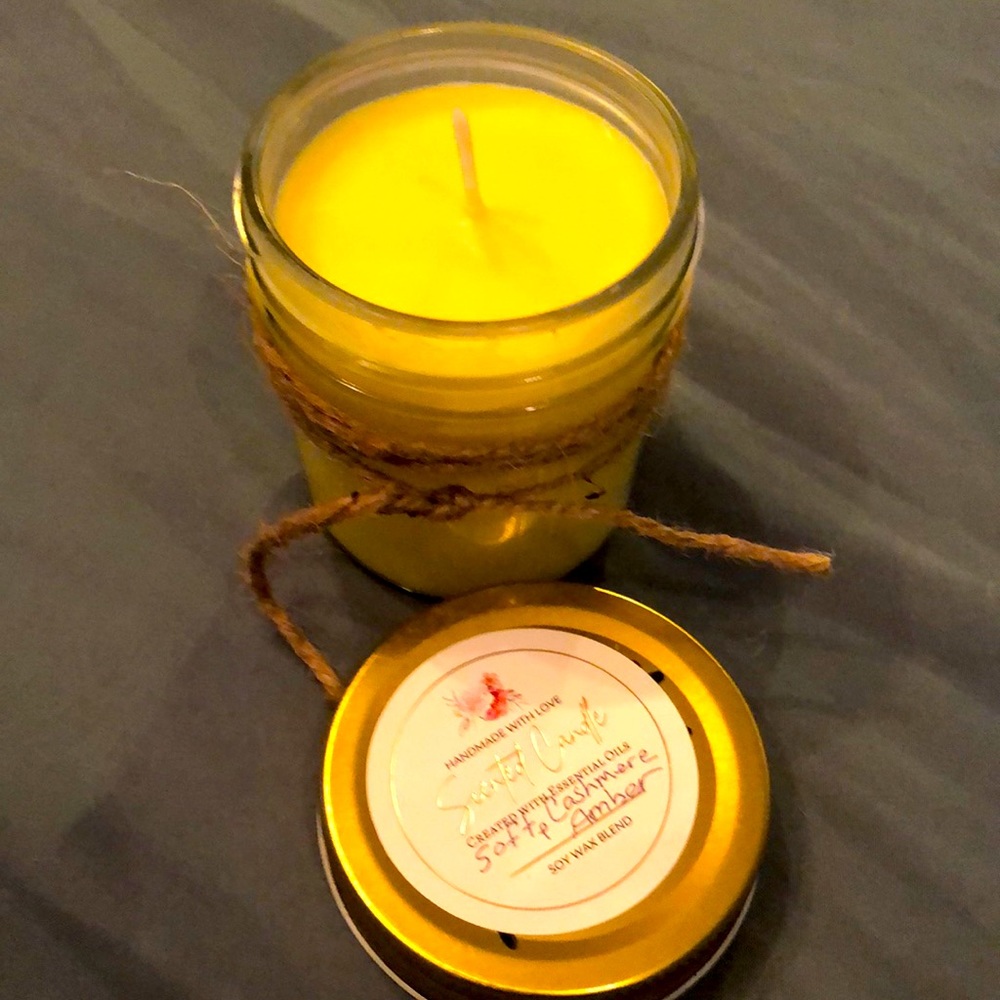 Hand crafted 6 oz soy jar candle